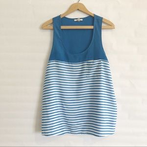 Pleione Blue and White Tank Size L